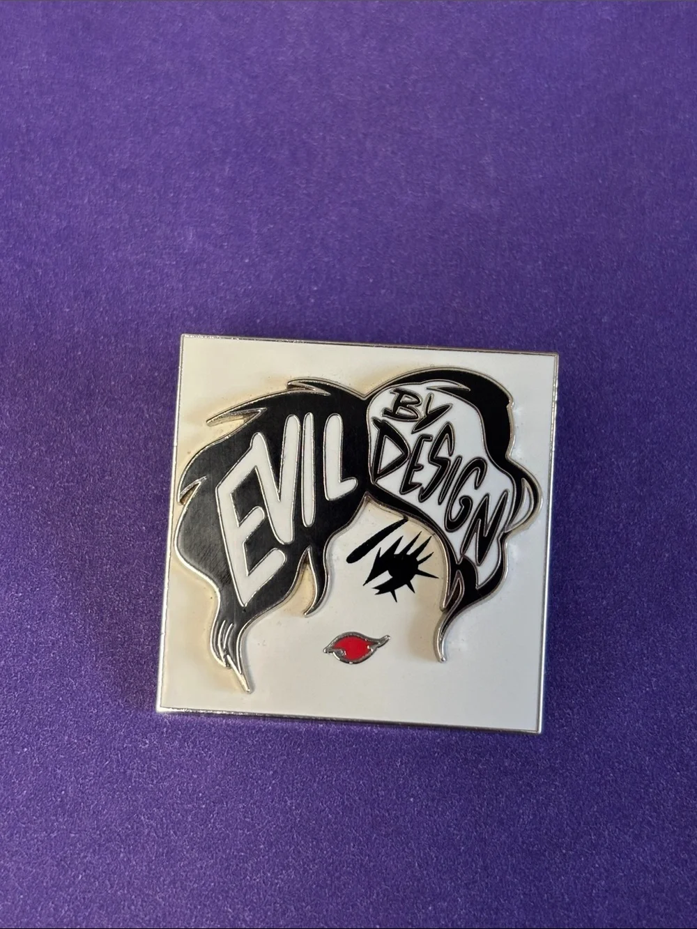 “Evil By Design” Disney Souvenir Enamel Pin - Cruella Movie Collectible Badge